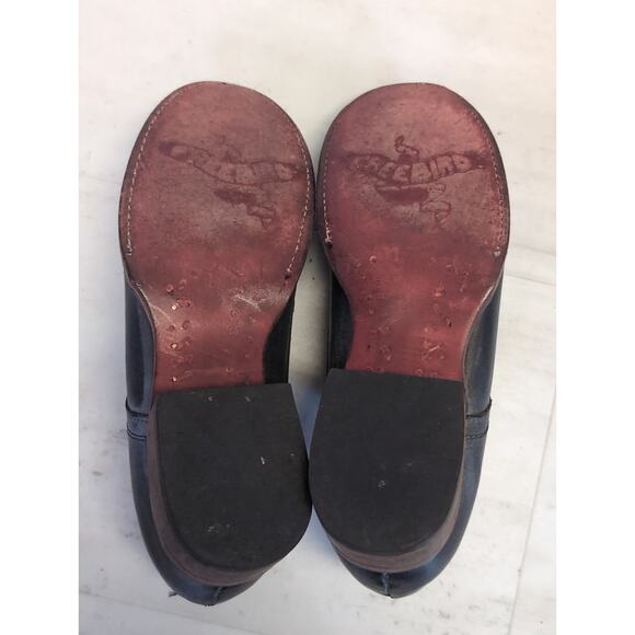 Freebird Mabel Black Leather Distressed Oxford Shoes 8 Kurt Cobain Hipster 70s - Picture 9 of 16